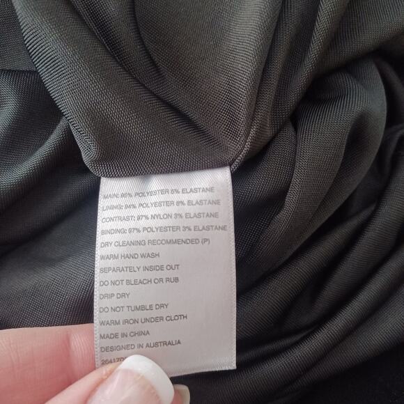 Bardot Velvet Mini Dress Mesh Back & Cut Outs Black 6 - Picture 14 of 14